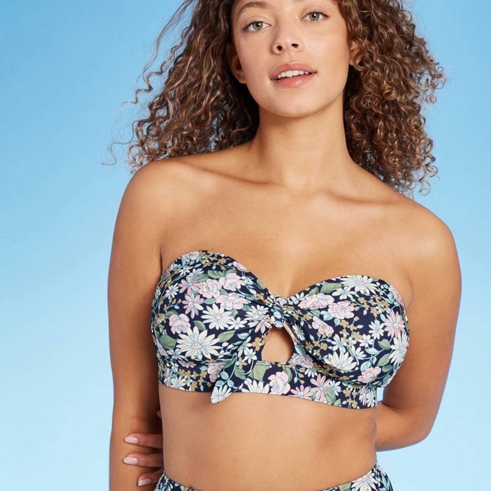 NWT Kona Sol Sweet Meadows Bandeau Bikini Top - L